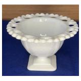 Imperial Glass Milk Glass Lorraine Lace Edge Comp
