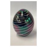 3" Egg Shaped Glass Paper Weight