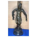 Bronze Winged Spirit Signed Milo 17.75" tall
