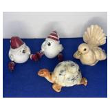 Bird Turtle Figurine lot