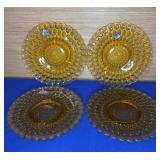 Fenton Amber Colonial Thumbprint 8x5" Lunch Plates