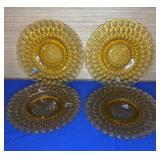 Fenton Amber Colonial Thumbprint 8x5" Lunch Plates