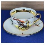 CP Limoges Cup Saucer Bull Fighter 3"/4.5"