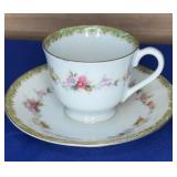 Cherry China Occupied Japan Cup Saucer 2.5"/5"