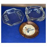 Glass/Pottery Ashtray lot 4-5"
