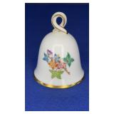 2000 Herend Hungary Porcelain Bell 2.5"