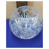 Cut Crystal Rose Bowl 5-1/2 tall