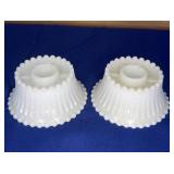 Pair Indiana Glass MG Taper Candle Holders