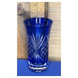 Cut to Clear Cobalt Blue Crystal Glass 4"