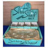 Anchor Hocking Glass Snack Set w/box 4 Servings