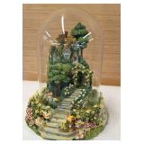5.5" Franklin Mint Rose Arbor Cottage Dome