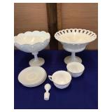 Milk Glass Lot  AS-IS