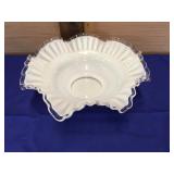 Fenton Silver Crest Bowl 3-1/2x9-3/4