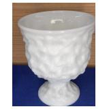 EO Brody Milk Glass Vase 6.5"