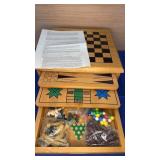 Wood Game Set 13x13x6tall