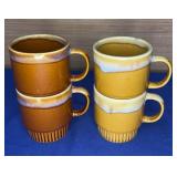 Vintage Brown/Tan Stacking Cups