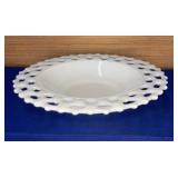 Westmoreland Doric Milk Glass Lace Edge Bowl 10"