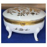 Vtg Isco Footed Trinket 4"