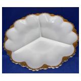 Anchor Hocking Divided Relish Plate 10"