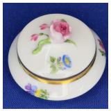 2002 Herend Hungary Porcelain Trinket Box  2.5"