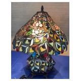 Tiffany Style Stained Glass Lamp 21" 2 bulb no shi
