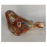 3.5" Blown Glass Bird note chipping on base