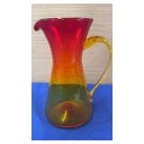 Blown Glass Pitcher 8"