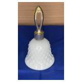 Avon Milk Glass Hobnail Bell Decanter 5.5" empty