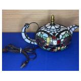 Stained Glass Teapot Lamp 12" x 8" tall