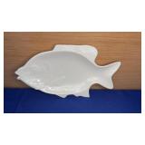 17.5" Ceramic Fish Plate note small chip on lip
