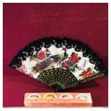 Vintage Decorative Fan & Box Vintage Decorative Fan & Box