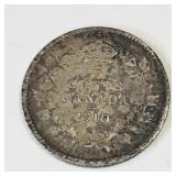 Silver 1910 Canadian 5 Cent Coin Silver 1910 Canadian 5 Cent Coin