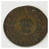 1919 Newfoundland One Cent Coin 1919 Newfoundland One Cent Coin