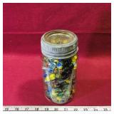 Mason Jar Filled With Vintage Marbles Mason Jar Filled With Vintage Marbles