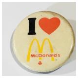 I Love McDonald's Vintage Button (Small) I Love McDonald's Vintage Button (Small)