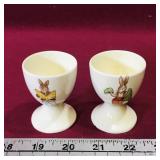 Lot Of 2 Bunnykins Ceramic Egg Cups Lot Of 2 Bunnykins Ceramic Egg Cups
