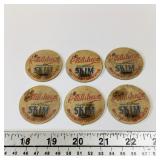 Lot Of 6 Millstream Skim Milk Bottle Tops Lot Of 6 Millstream Skim Milk Bottle Tops