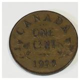 1928 Canadian One Cent Coin 1928 Canadian One Cent Coin