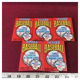 5 Packs Of 1991 Fleer MLB Baseball Sticker Cards 5 Packs Of 1991 Fleer MLB Baseball Sticker Cards