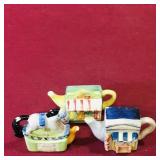 Lot Of 3 Red Rose Tea Miniature Teapots (Vintage) Lot Of 3 Red Rose Tea Miniature Teapots (Vintage)