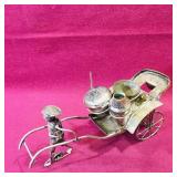 Decorative Metal Rickshaw (3' x 7 1/2' x 3 1/4') Decorative Metal Rickshaw (3' x 7 1/2' x 3 1/4')