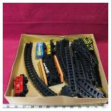 Vintage Tin Train Cars & Track Set Vintage Tin Train Cars & Track Set