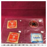Lot Of 4 Vintage Beer Bottle Labels Lot Of 4 Vintage Beer Bottle Labels