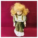 Vintage Porcelain Doll & Stand (16 1/2' Tall) Vintage Porcelain Doll & Stand (16 1/2' Tall)
