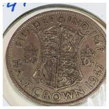 1947 Great Britain Half-Crown Coin 1947 Great Britain Half-Crown Coin