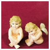 Lot Of 2 Resin Cherub Figurines (Small) Lot Of 2 Resin Cherub Figurines (Small)