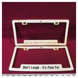 Lot Of 2 Plastic License Plate Frames (Vintage) Lot Of 2 Plastic License Plate Frames (Vintage)
