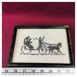 Vintage Framed Stitch Art Picture