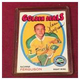 1971-72 OPC Signed Norm Ferguson NHL Card