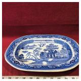 Vintage Blue Willow Staffordshire Platter Dish
